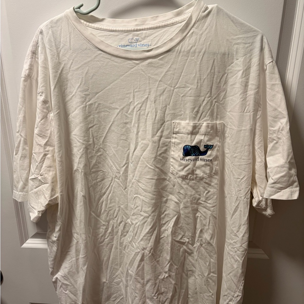Vineyard Vines Men's Cream Pocket Tee